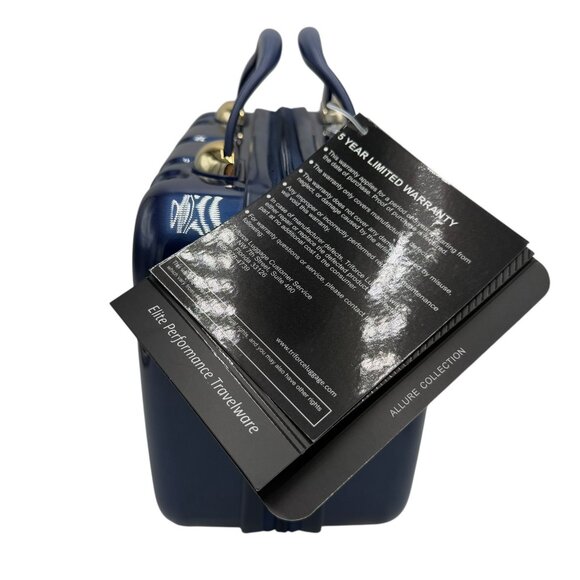 Triforce Elite Performance Travelware Hard Shell Beauty Case Navy Blue NEW - Picture 3 of 14